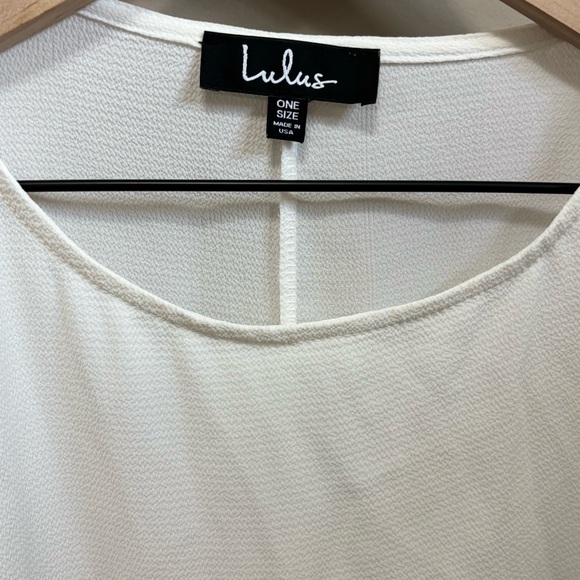 Lulus To the Hills Ivory Crochet Cover-Up white Womens One Size beach swim - Picture 6 of 6